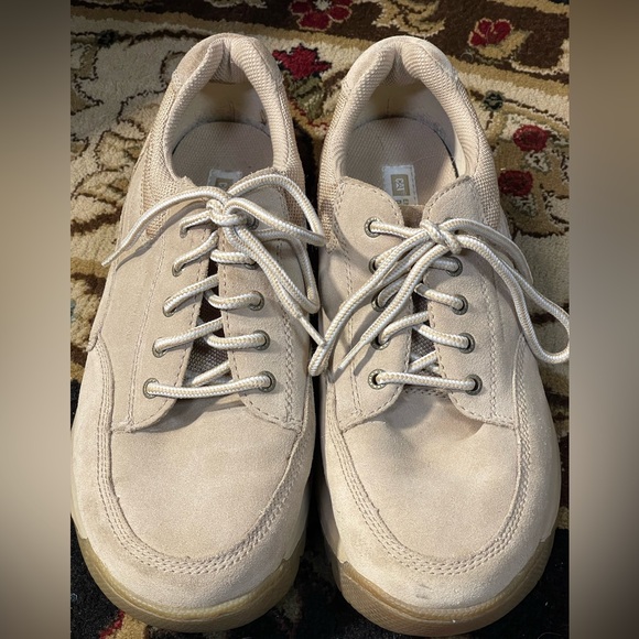 CATERPILLAR CAT TAN MENS LACE UP SNEAKERS MENS SIZE 12 WIDE EXCELLENT CONDITION - Picture 8 of 8